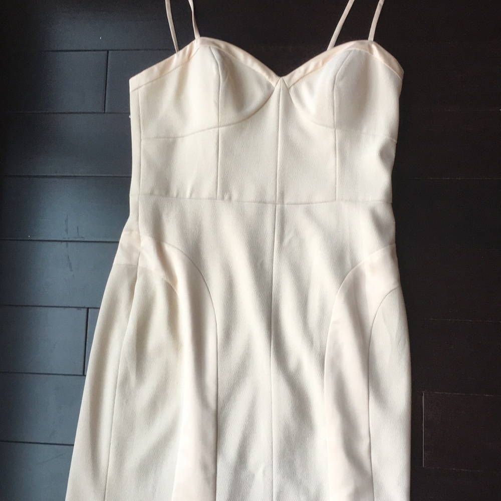 Aidan Mattox Cream Maxi Dress